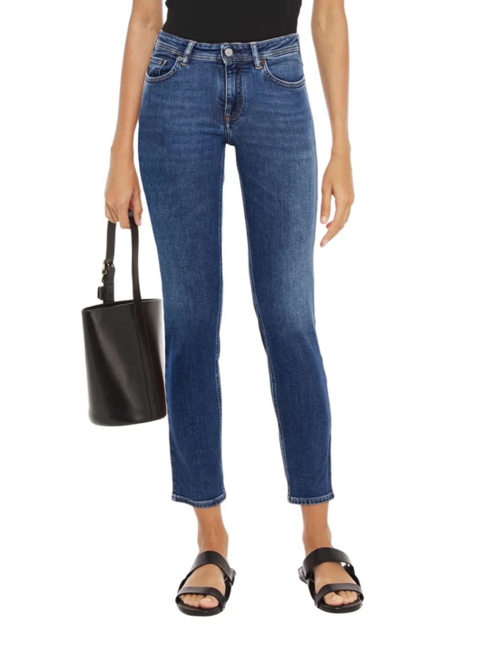 Ance Studio climb faded mid rise jeans